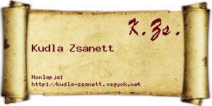 Kudla Zsanett névjegykártya